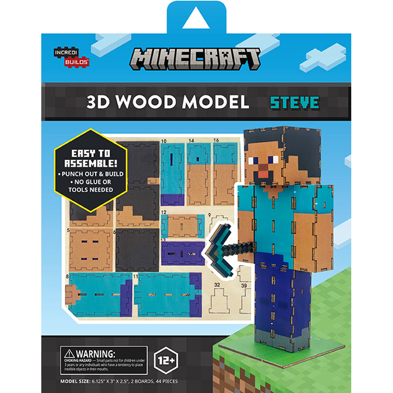 IncrediBuilds: Minecraft: Steve 3D Wood Model