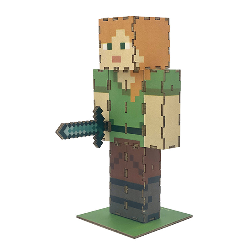 IncrediBuilds: Minecraft: Alex 3D Wood Model