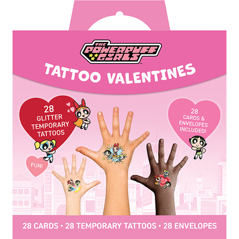 Powerpuff Girls Temporary Tattoo Valentines