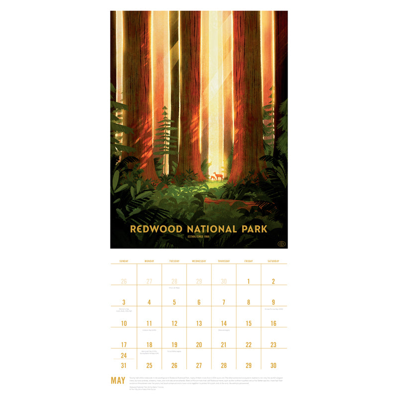 2026 The Art of the National Parks Wall Calendar