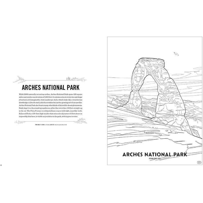 The Art of the National Parks Coloring Book Kit