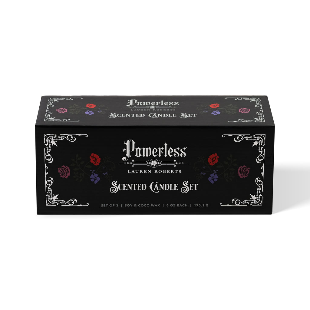 Lauren Roberts: Powerless Trilogy Scented Glass Candle Set (Set of 3)