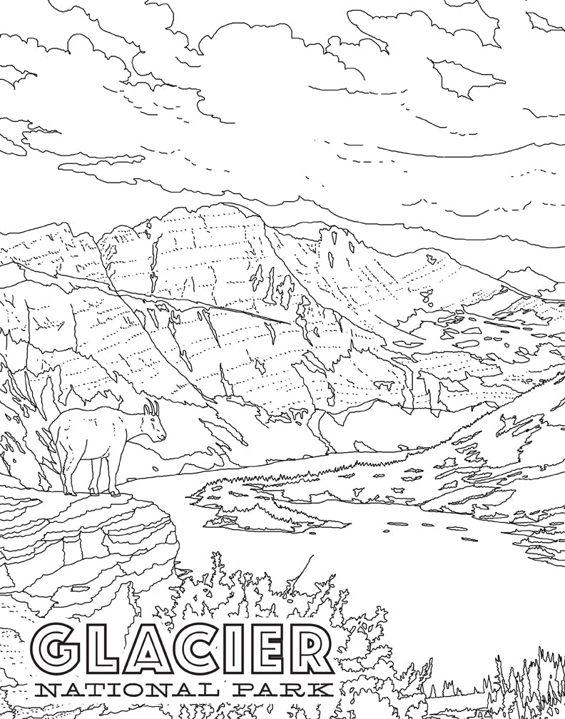 The National Parks Poster Coloring Book