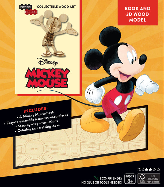 IncrediBuilds: Disney: Mickey Mouse Book and 3D Wood Model