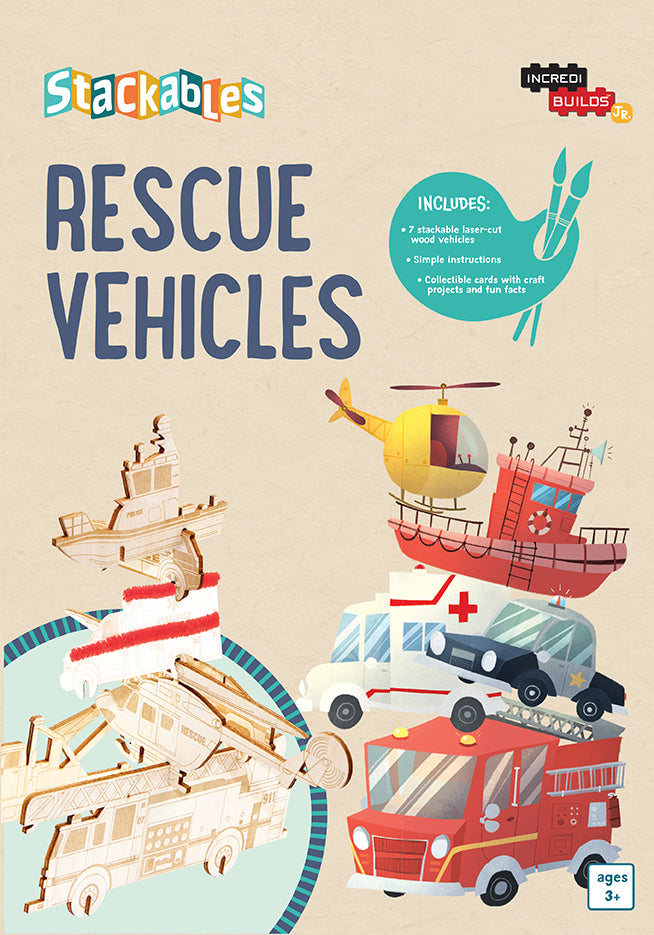 IncrediBuilds Jr.: Stackables: Rescue Vehicles
