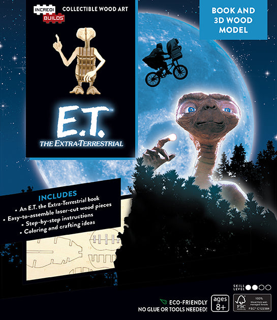 IncrediBuilds: E.T. the Extra-Terrestrial Book and 3D Wood Model