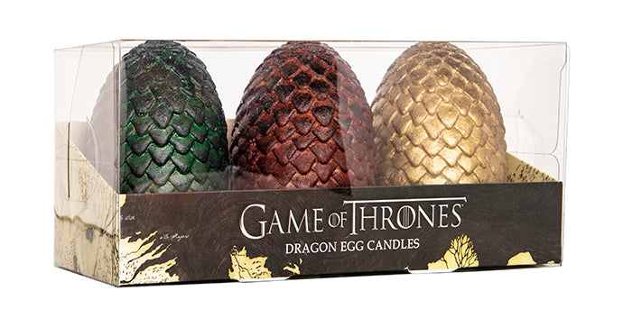 Game of Thrones: Sculpted Dragon Egg Candles (Set of 3)