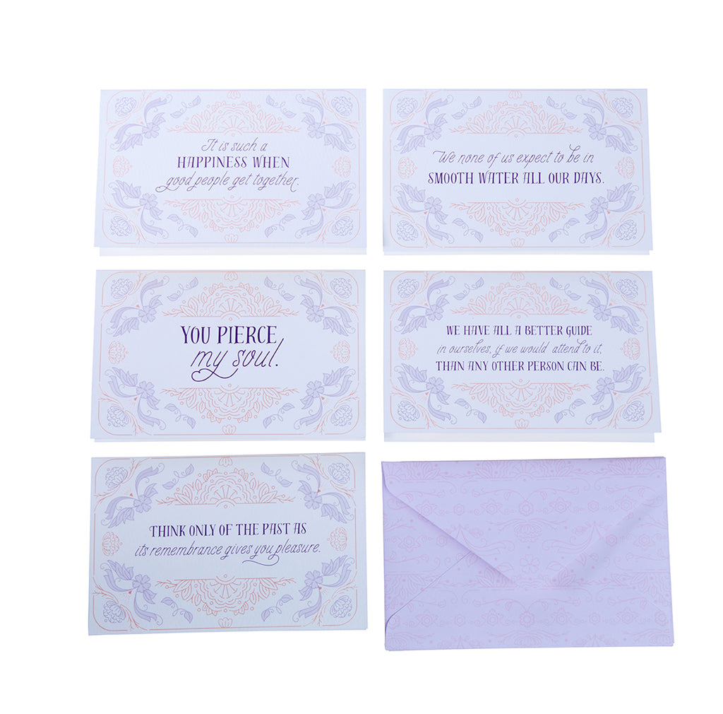 Jane Austen Foil Note Cards