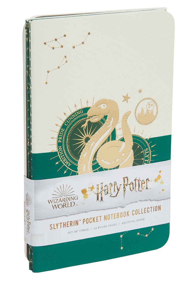 Harry Potter: Slytherin Constellation Sewn Pocket Notebook Collection (Set of 3)