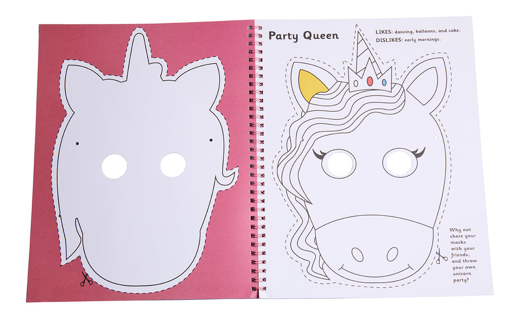 Color & Cut Masks: Unicorns