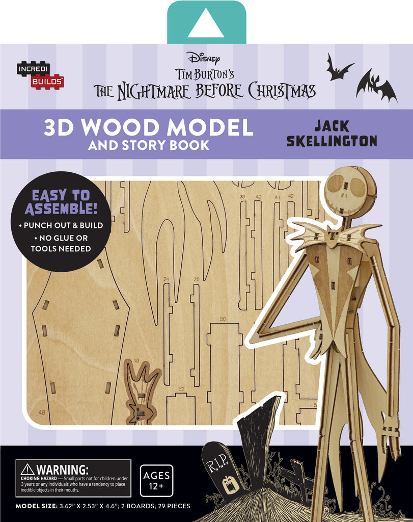 IncrediBuilds: Nightmare Before Christmas: Jack Skellington 3D Wood Model and Book